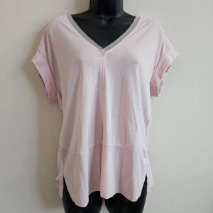 Zara Short Sleeved Blouse with Mesh Detailing